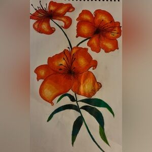 Recent Orange Flower Drawing!